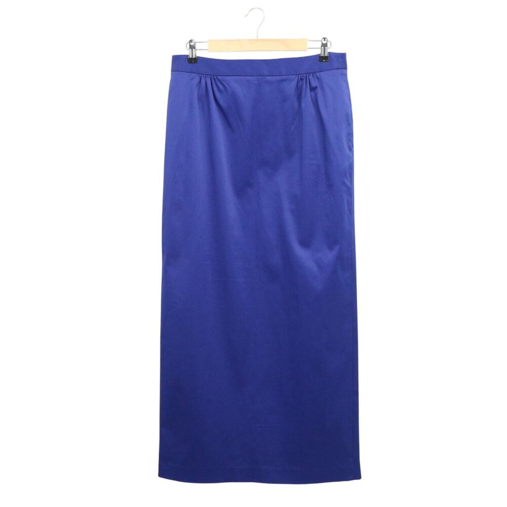 NWT Talbots Satin Maxi Royal Blue Long Pencil Skirt 12